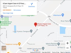 Welcome UCare Urgent Care and Walk-in Clinic on Zaragoza Rd. in El Paso, TX